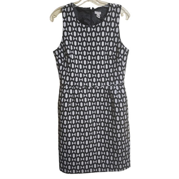 J. Crew Dresses & Skirts - J CREW graphic sleeveless shift dress black and white size 10